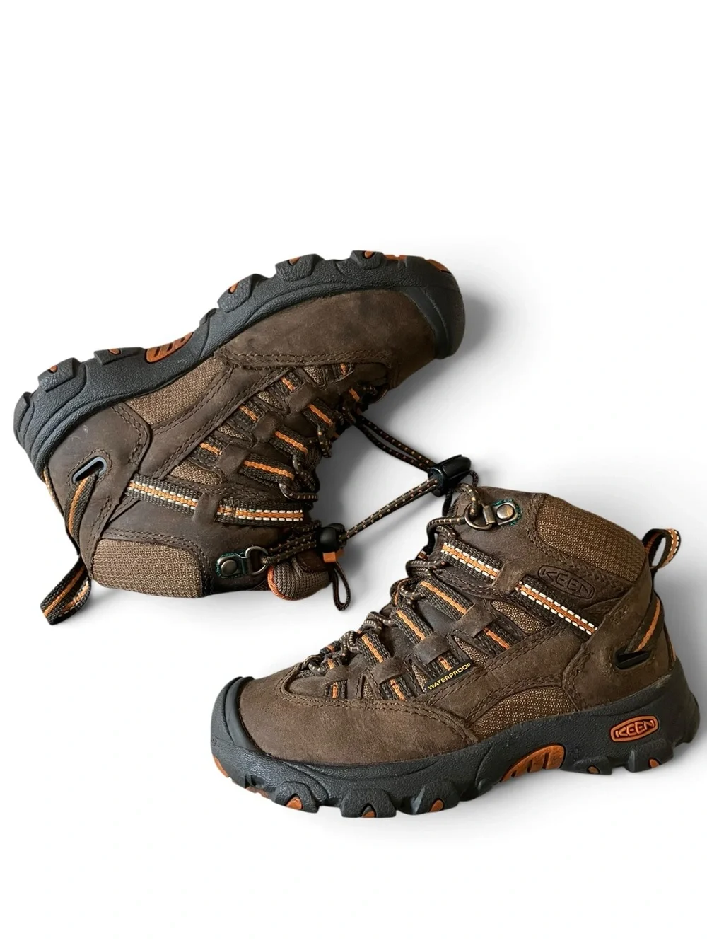 KEEN Alamosa Waterproof Mid Hiking Boots Brown Little Kid 9